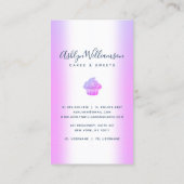 Bakkerij Schuddergebak Paarse glitterschijven Visitekaartje (Achterkant)