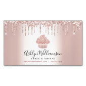 Bakkerij Schuddergebak Roos Gold Glitter Dries Magnetisch Visitekaartje (Voorkant)