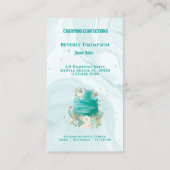 Bakkerij Shop Confectie Blauwgroen witte Visitekaa Visitekaartje (Achterkant)