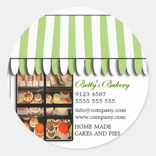Bakkerij Shop Sticker (Voorkant)