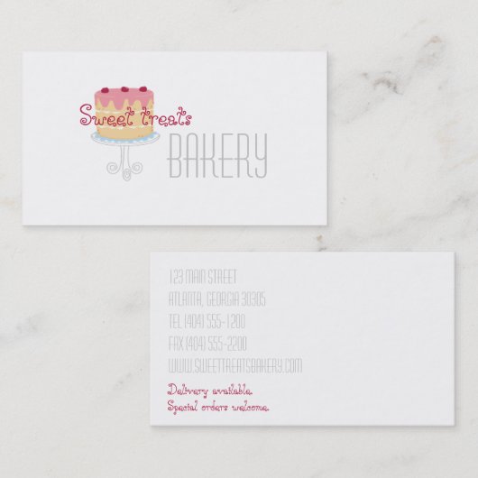 Bakkerij-Sjabloon Visitekaartje (Voorkant / Achterkant)