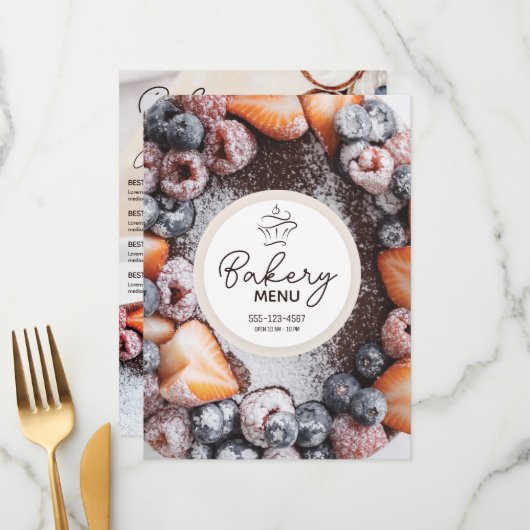 Bakkerij / Slijterij / Bakwinkel (Sjabloon) Menu (Voorkant / Achterkant in situ)