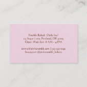 Bakkerij Smile Brood Schattige Kawaii Waterverf Ru Visitekaartje (Achterkant)