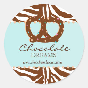 Bakkerij Stickers Pretzel Chocolade Blauw 2