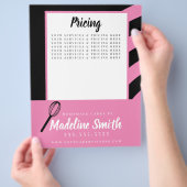 Bakkerij Strepen Garde Thuisgemaakte Cake Roze Zwa Flyer (Hand)