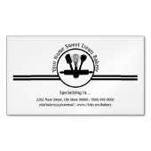 Bakkerij Sweet verwerkt gereedschap Logo Magnetisch Visitekaartje (Voorkant)