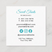 Bakkerij Sweet Vierkante Visitekaartje (Achterkant)