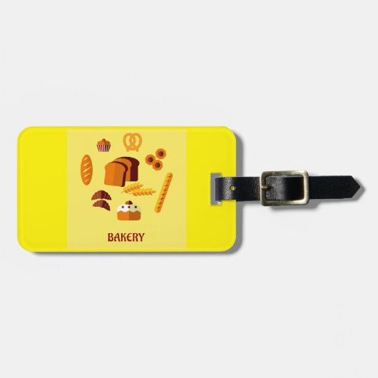 Bakkerij Thema Brood gebak en snoep Bagagelabel (Voorkant horizontaal)