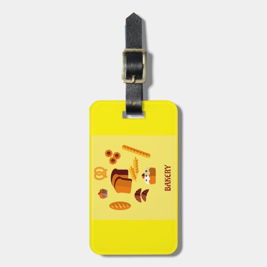 Bakkerij Thema Brood gebak en snoep Bagagelabel (Voorkant verticaal)
