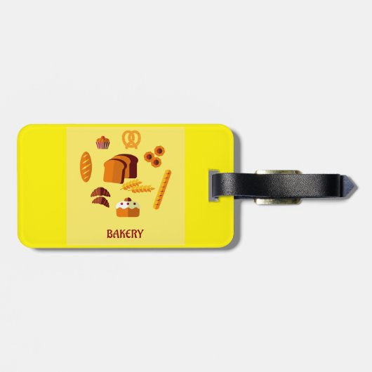 Bakkerij Thema Brood gebak en snoep Bagagelabel (Achterkant horizontaal)