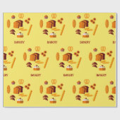Bakkerij Thema Brood gebak en snoep Cadeaupapier (Vlak)