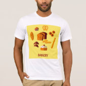 Bakkerij Thema Brood gebak en snoep T-shirt (Voorkant)