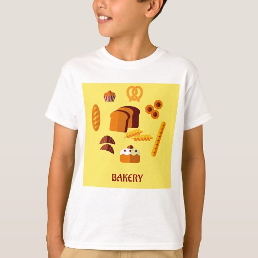 Bakkerij Thema Brood gebak en snoep T-shirt (Voorkant)