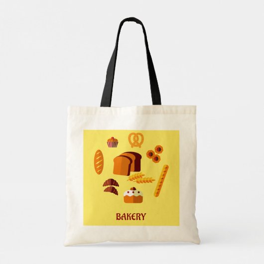 Bakkerij Thema Brood gebak en snoep Tote Bag (Achterkant)