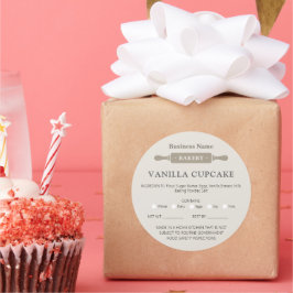 Bakkerij Thuis Allergie Wettig Vergunning Deegroll Ronde Sticker