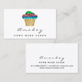 Bakkerij thuis maakte de Logo Muffin Chicana Smile Visitekaartje (Voorkant / Achterkant)