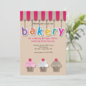 bakkerij-uitnodiging kaart (Staand voorkant)