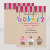 bakkerij-uitnodiging kaart (Voorkant / Achterkant)