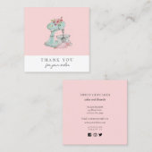 bakkerij van de  Cake mixer Dank u Vierkante Visitekaartje (Voorkant / Achterkant)