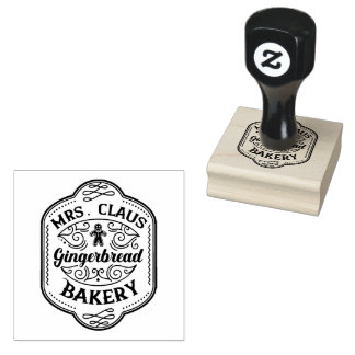 Bakkerij van mevrouw Claus peperkoek Rubberstempel