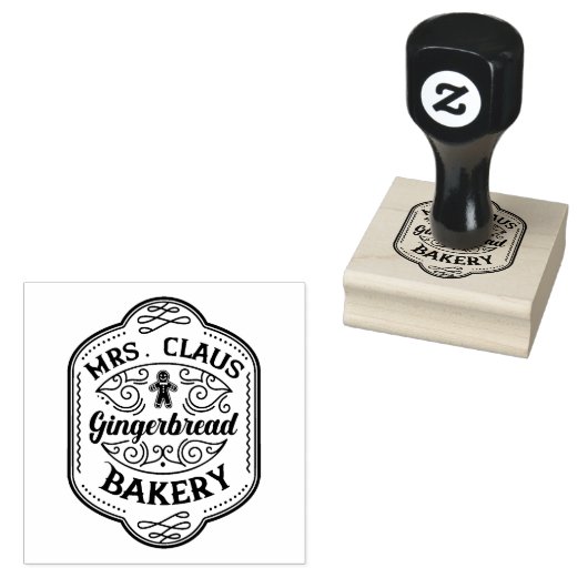 Bakkerij van mevrouw Claus peperkoek Rubberstempel (Gestempeld)