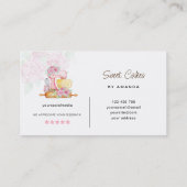 Bakkerij van zoete cakes visitekaartje (Achterkant)