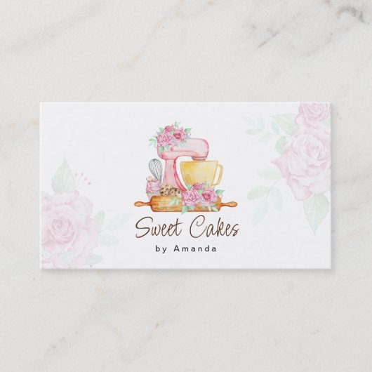 Bakkerij van zoete cakes visitekaartje (Voorkant)