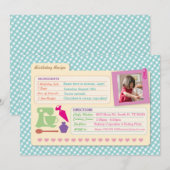 Bakkerij Verjaardag Bakken Foto Recept Kaart Party (Voorkant / Achterkant)