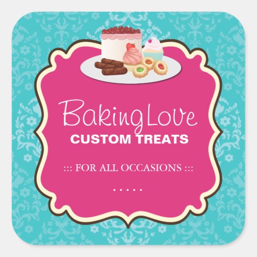 Bakkerij Verpakkingsmachines Vierkante Sticker (Voorkant)