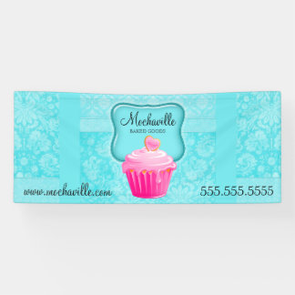Bakkerij Vintage Damask Aqua Banner