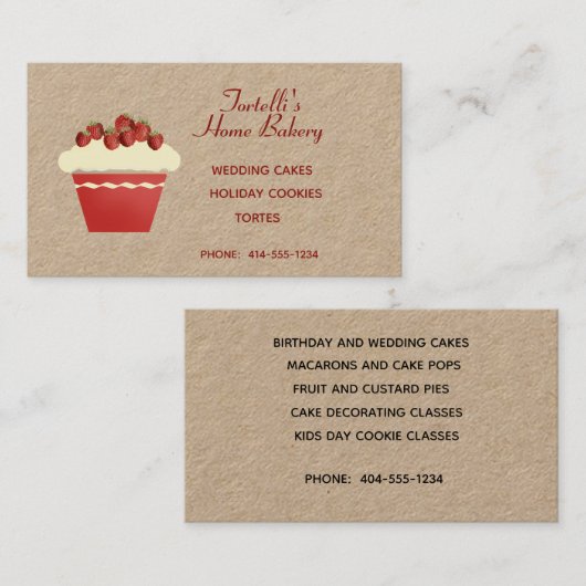 Bakkerij Visitekaartje (Voorkant / Achterkant)
