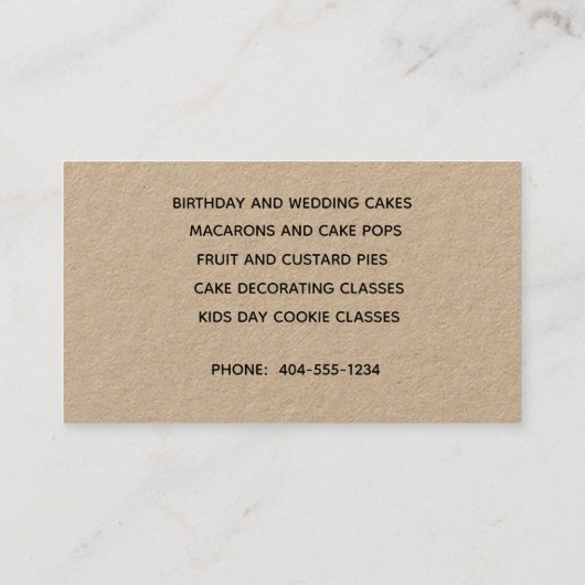 Bakkerij Visitekaartje (Achterkant)