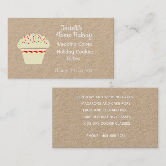 Bakkerij Visitekaartje (Voorkant / Achterkant)