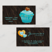 Bakkerij visitekaartje cakeblauwe chocolade bruin (Voorkant / Achterkant)