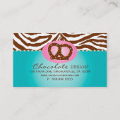Bakkerij-Visitekaartje Chocolade Pretzel blauw Visitekaartje (Achterkant)