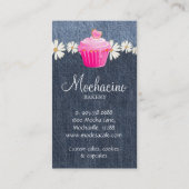 Bakkerij Visitekaartje Cupcake Jeans Daisy Pink (Achterkant)
