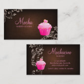 Bakkerij Visitekaartje Cupcake Linen Brown Bg (Voorkant / Achterkant)