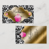 Bakkerij-Visitekaartje Cupcake Roze karamel Visitekaartje (Voorkant / Achterkant)