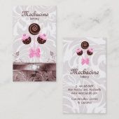 Bakkerij Visitekaartje Poppen Zwemelen Roze bruin (Voorkant / Achterkant)