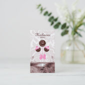 Bakkerij Visitekaartje Poppen Zwemelen Roze bruin (Staand voorkant)