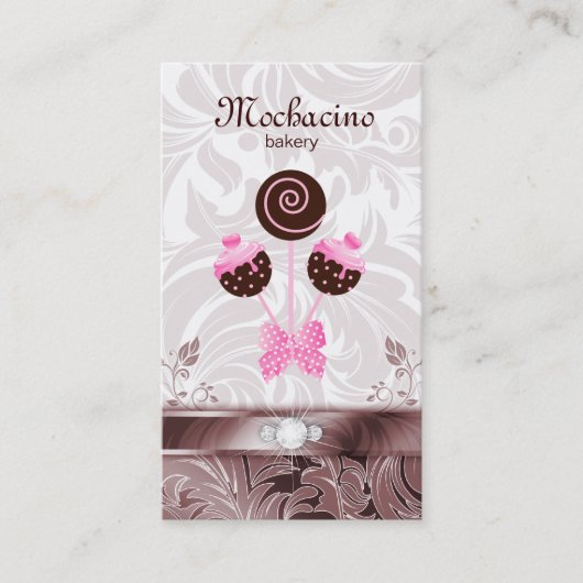 Bakkerij Visitekaartje Poppen Zwemelen Roze bruin (Voorkant)