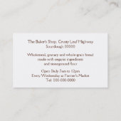 Bakkerij-visitekaartje Visitekaartje (Achterkant)