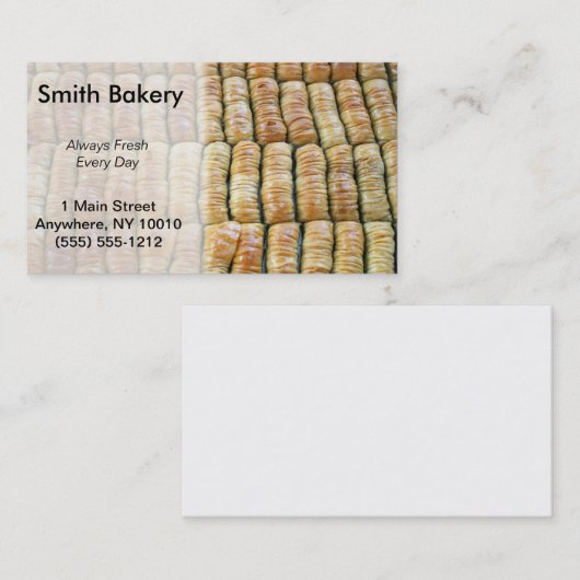 Bakkerij-Visitekaartje Visitekaartje (Voorkant / Achterkant)