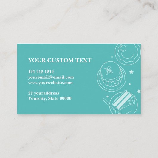 Bakkerij/Visitekaartje voor gebak Visitekaartje (Achterkant)