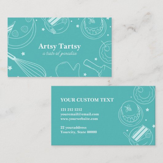 Bakkerij/Visitekaartje voor gebak Visitekaartje (Voorkant / Achterkant)