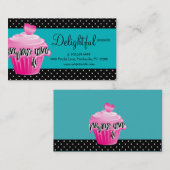 Bakkerij Visitekaartje Zebra Blauwe Roze koekjes (Voorkant / Achterkant)