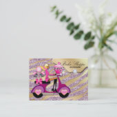 Bakkerij Visitekaartje Zebra Roze Pop (Staand voorkant)