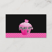 Bakkerij Visitekaartje Zebra Stippen Roze koekjes  (Achterkant)