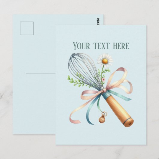 bakkerij voeg bericht bedrijfsnaam garde briefkaart (Voorkant / Achterkant)