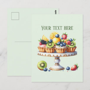 bakkerij voeg bericht toe bedrijfsnaam cupcakes briefkaart